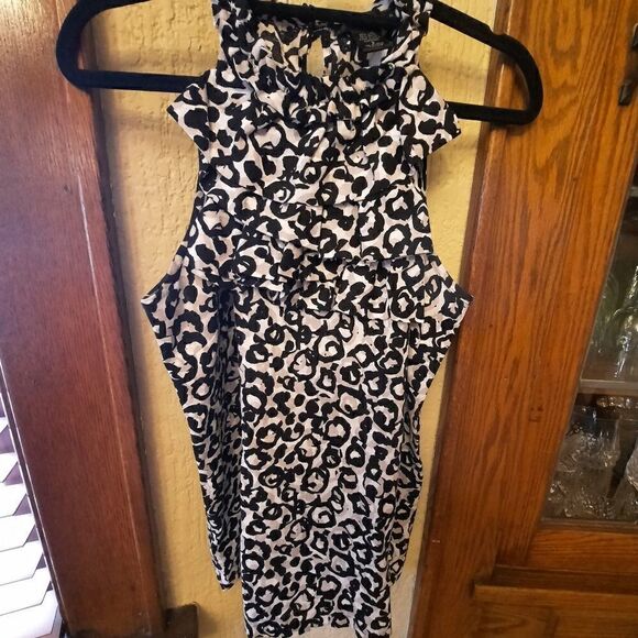 Elena Solano Linen Animal Print Ruffle Halter Top Sleeveless - Picture 10 of 14